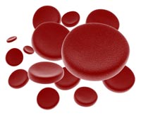 Photo of drops of blood.