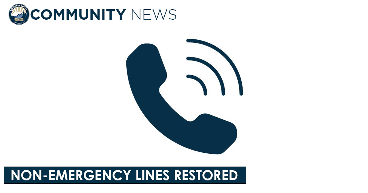 Buncombe County Non-Emergency Lines Restored