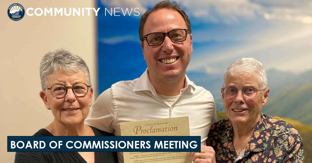 Buncombe Commissioners Honor Pride Month, Recognize Stephens-Lee High History, Authorize COVID Funding Reallocations, and More