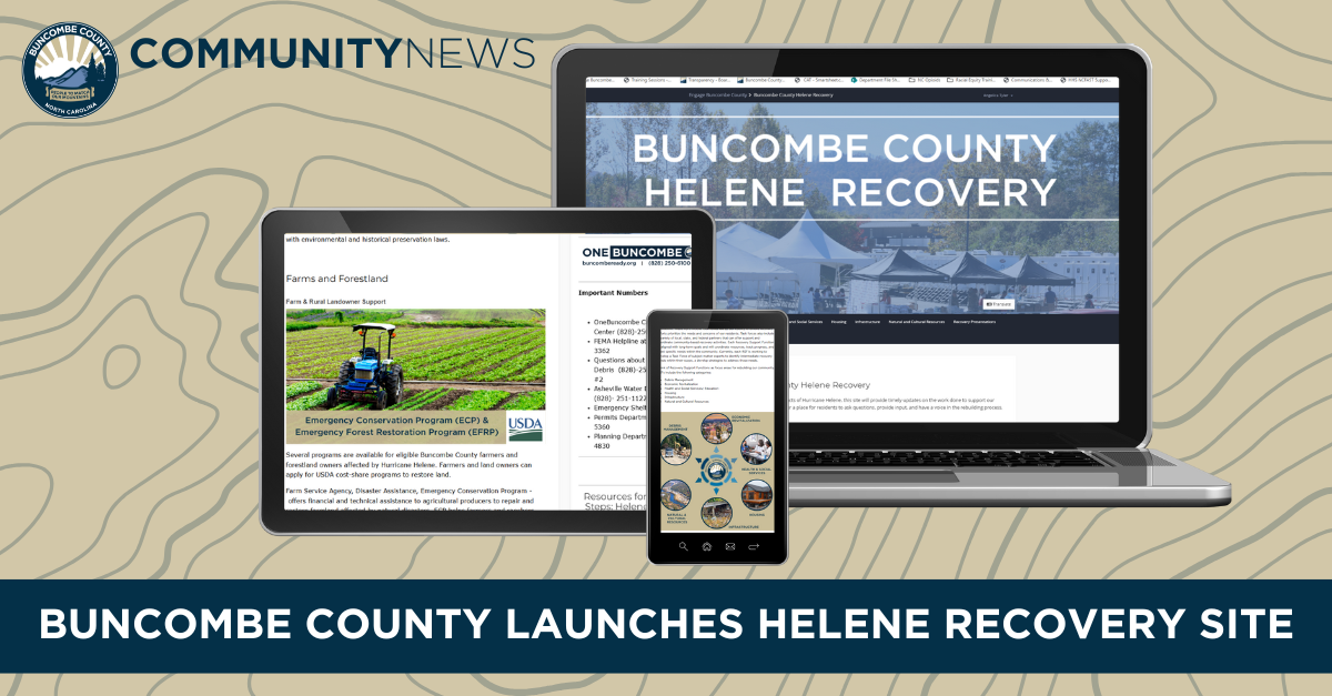 Buncombe County Launches Helene Recovery Site: Subscribe Now 