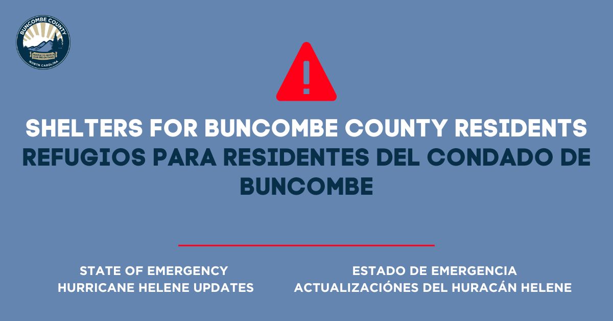 Shelters for Buncombe County Residents - Refugios Para Residentes Del Condado de Buncombe