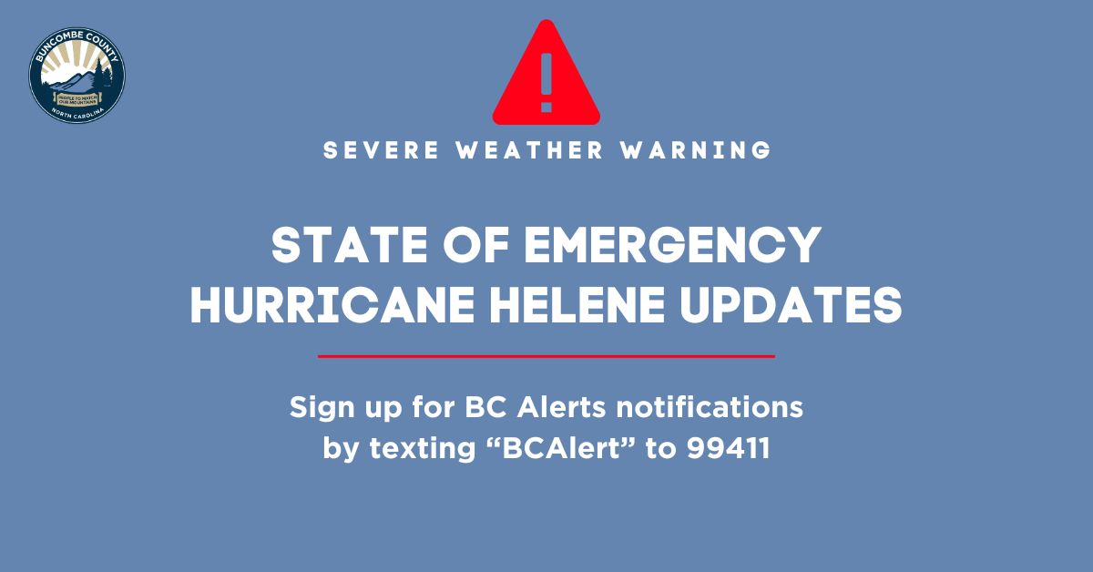 Buncombe County Hurricane Helene Updates