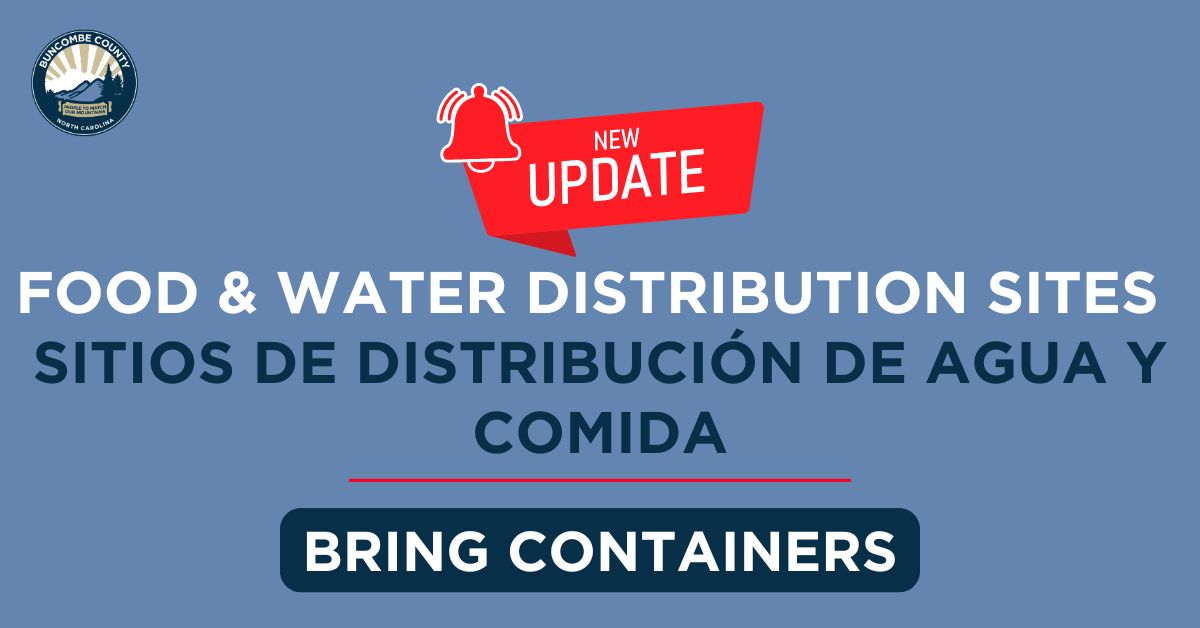 Water and Food Distribution Sites - Sitios de distribución de agua y comida disponibles 