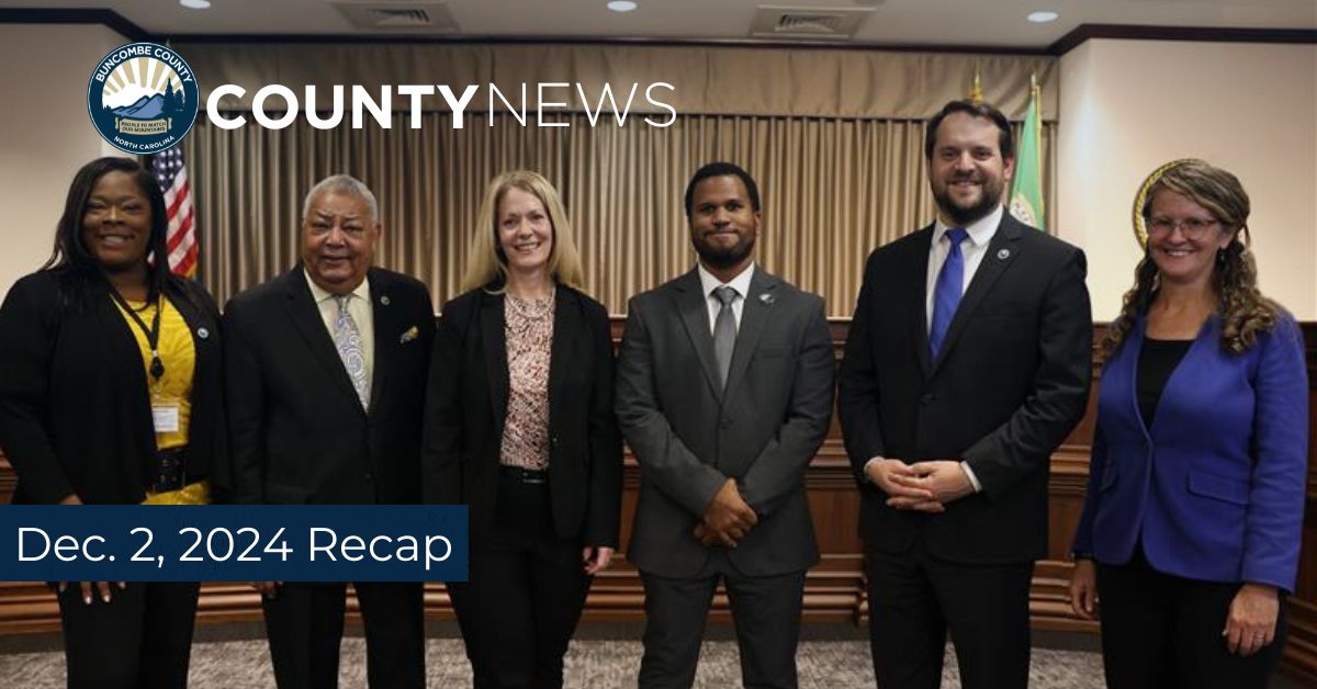 Commissioners are Sworn In, 2025 Meeting Schedule, and Funding from Department of Justice for Buncombe County Programs